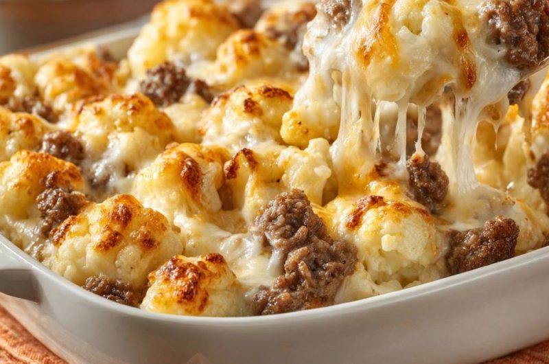 Cremiger Blumenkohl-Hack-Auflauf (Nie wieder matschiger Blumenkohl!)