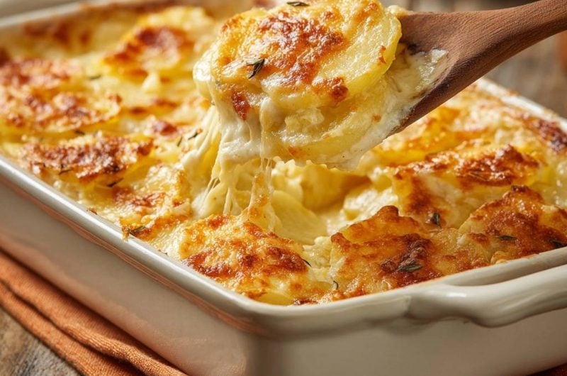 Cremiges Kartoffelgratin mit goldbrauner Käsekruste