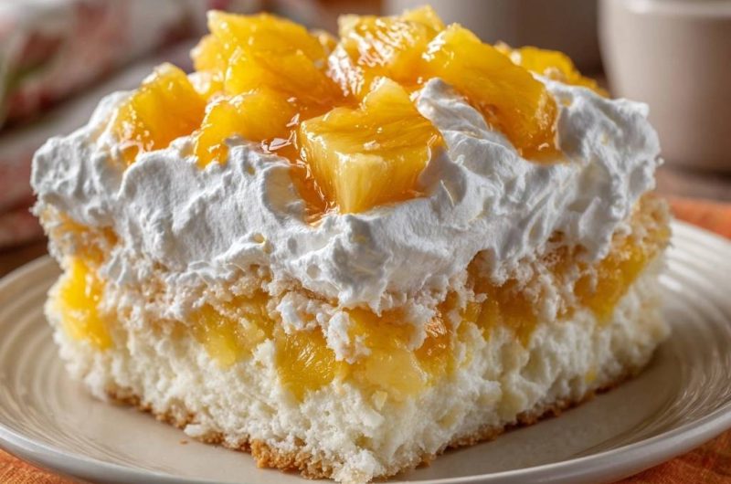 Fluffiger Ananas-Sahne-Kuchen