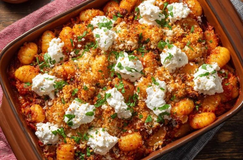 Gebackene Gnocchi mit Mozzarella
