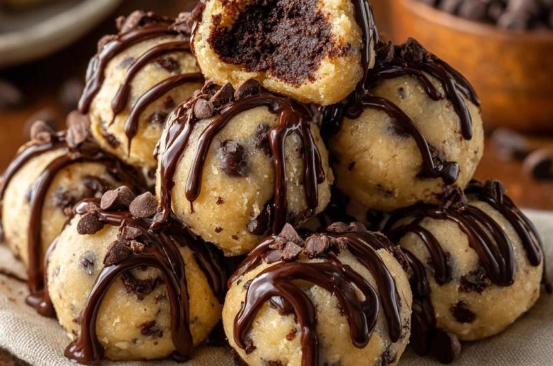 Gefüllte Schoko-Cookie-Dough-Bällchen (Nie wieder matschige Bällchen!)