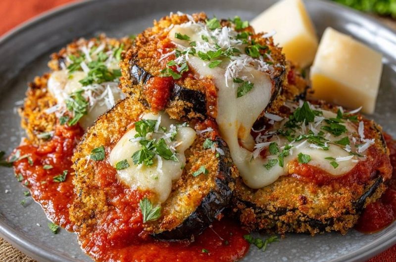 Knusprige Auberginen Parmesan