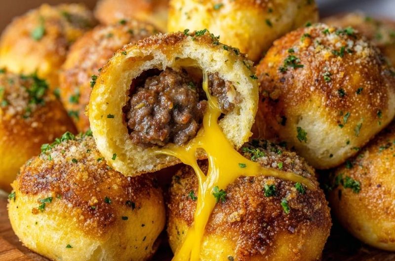 Knusprige Hackfleisch-Käse-Bombs