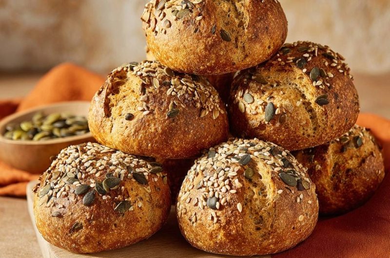 Knusprige Kürbiskernbrötchen (Nie wieder flache Brötchen!)