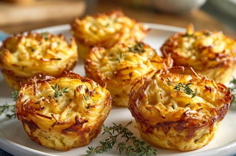 Knusprige Thymian-Kartoffelnestchen
