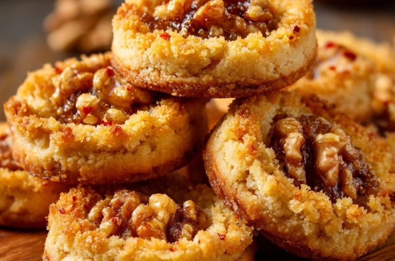 Knusprige Walnuss-Karamell-Törtchen (Nie wieder matschige Kruste!)