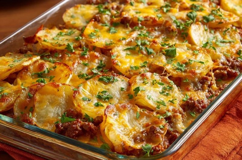 Knuspriger Kartoffel-Hack-Auflauf (Nie wieder matschige Kartoffeln!)