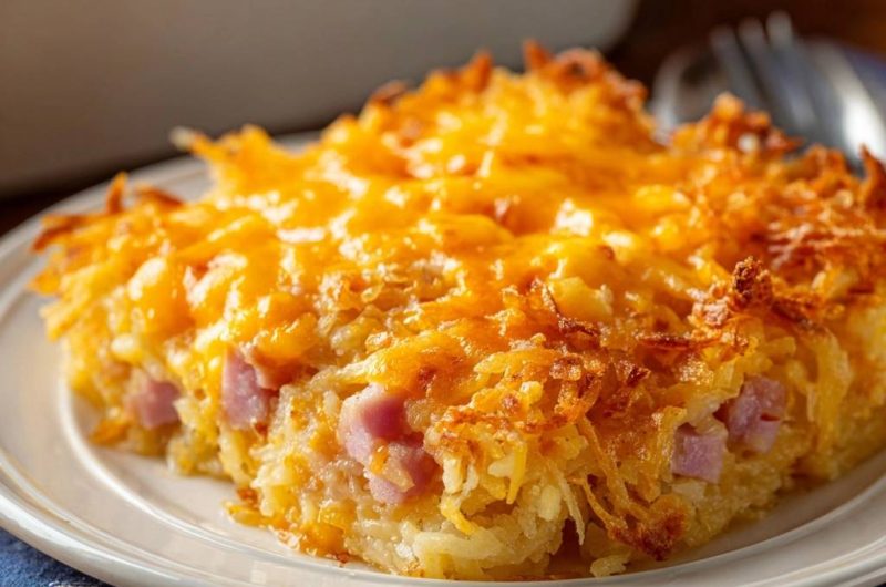 Knuspriger Kartoffel-Schinken-Käse-Auflauf