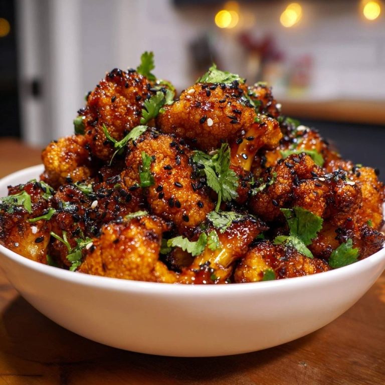 Knuspriger Sticky Gochujang-Blütenkohl – Vegan