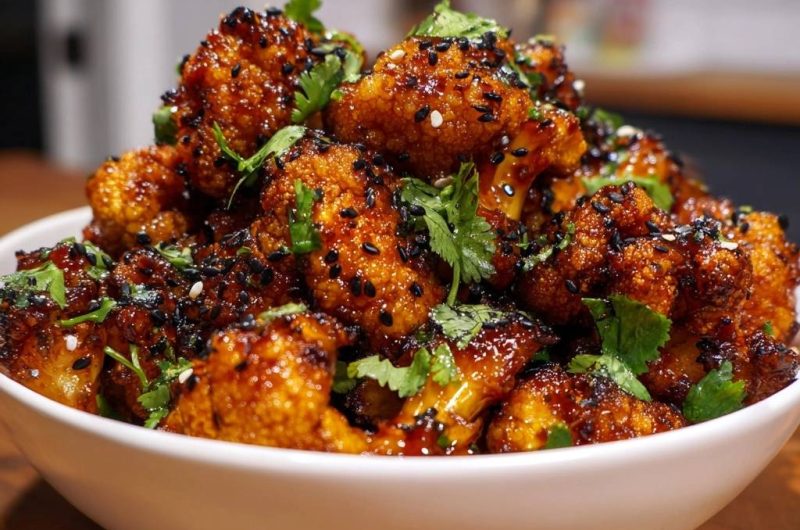 Knuspriger Sticky Gochujang-Blütenkohl