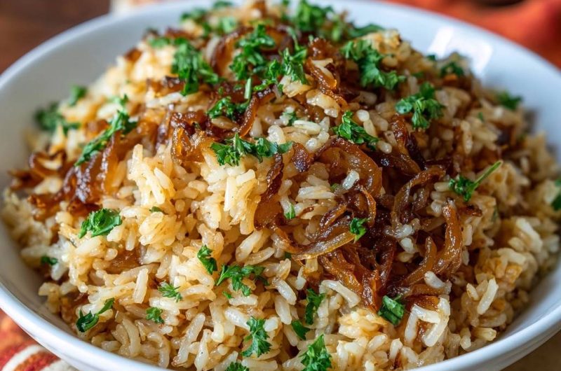 Knuspriger Zwiebelreis