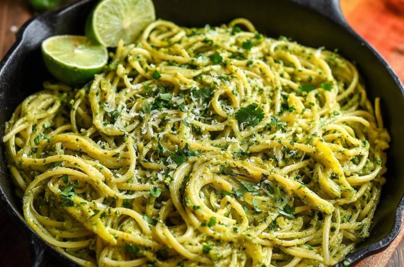 Koriander-Limetten-Spaghetti