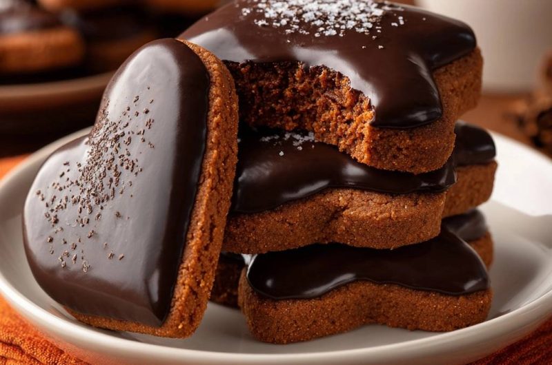 Saftige Schoko-Lebkuchen-Herzen