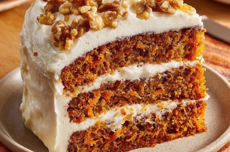 Saftiger Karottenkuchen mit Walnüssen