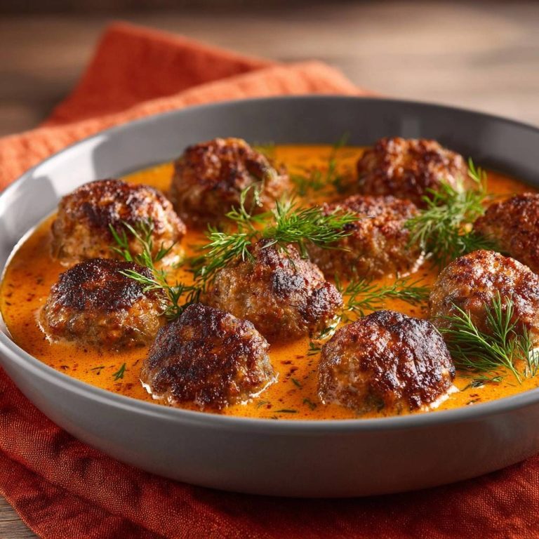 Schwedische Fleischbällchen in cremiger Dillsoße – saftig