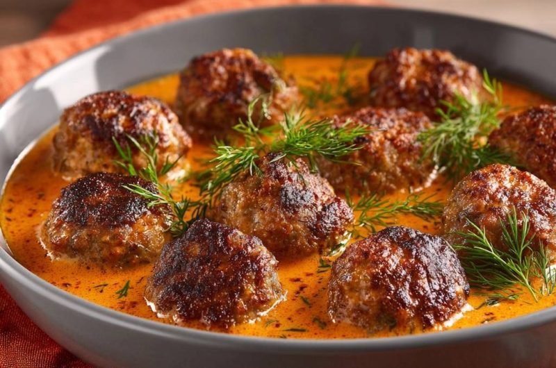 Schwedische Fleischbällchen in cremiger Dillsoße