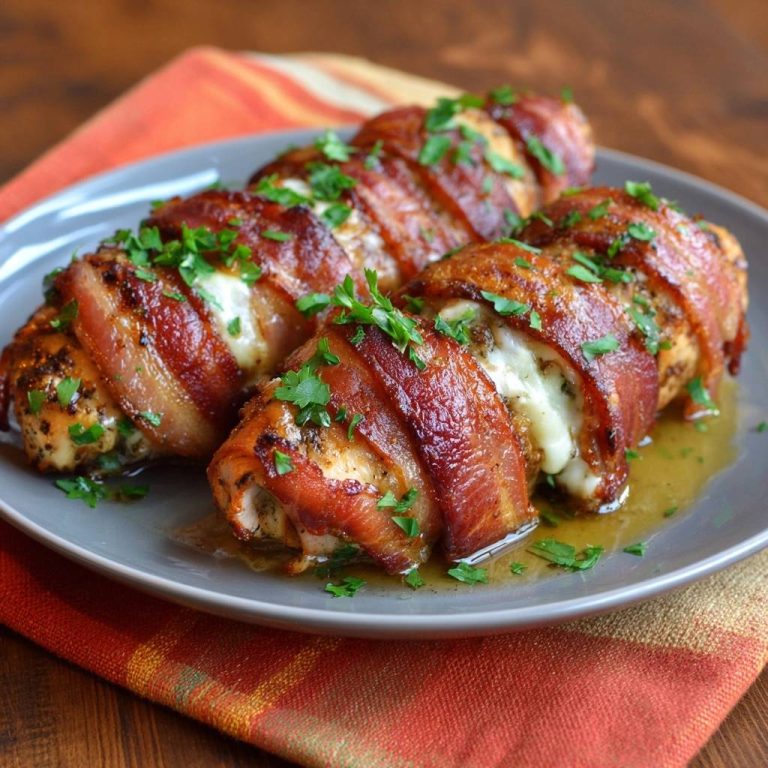 Speck-umwickeltes Feta-Hähnchen: Saftig & Knusprig