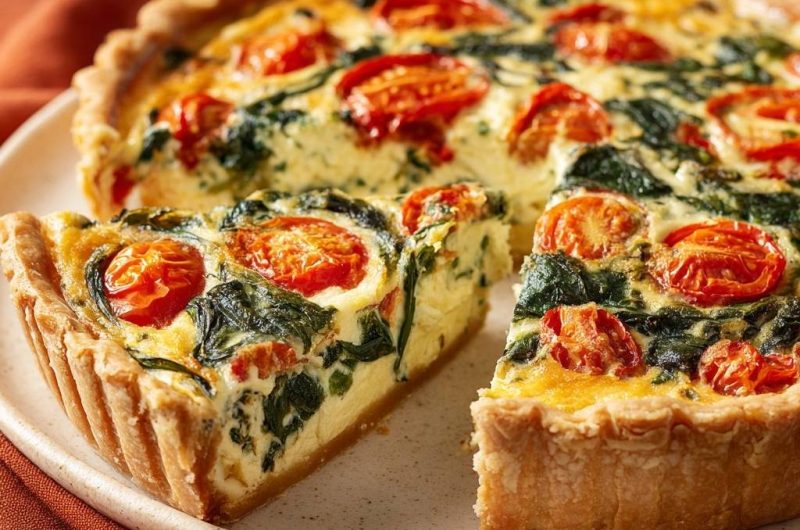 Spinat-Tomaten-Quiche (Keine wässrige Füllung mehr)