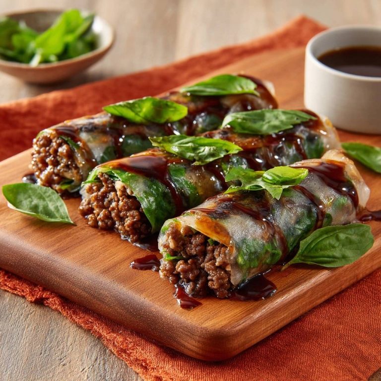 Thailändische Basilikum-Hack-Rollen (Nie wieder reißendes Reispapier!)