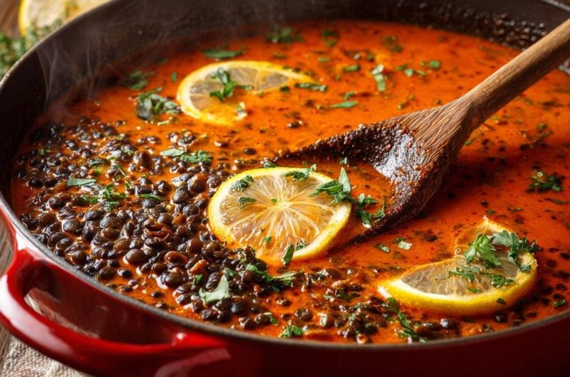 Würzige Tomaten-Linsensuppe