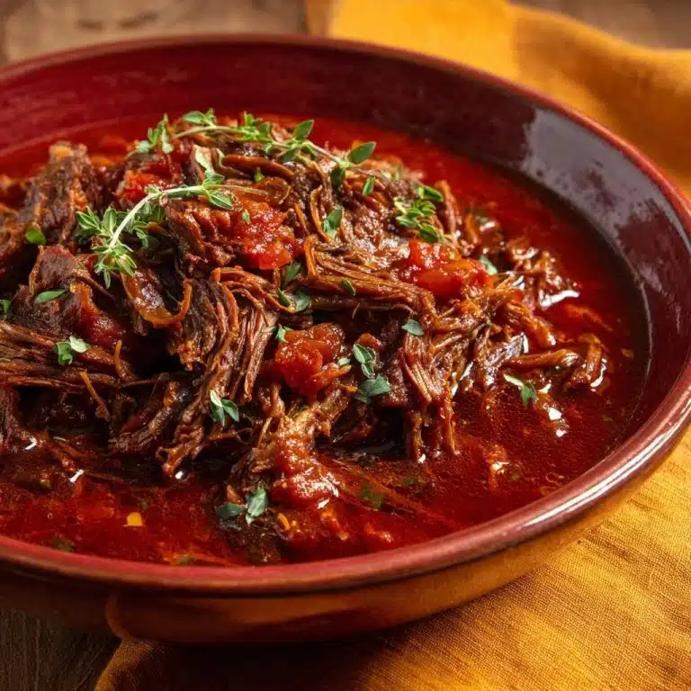 Zartes Rindfleischragout in Tomatensoße – zart in 3 Std.