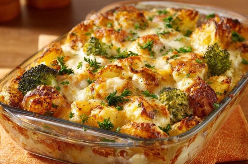 Kartoffel-Brokkoli-Käse-Auflauf