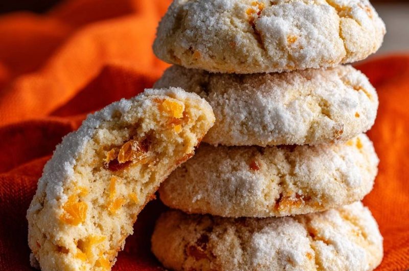Orangen-Crinkle-Kekse