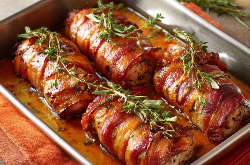 Speck-Hähnchen-Röllchen