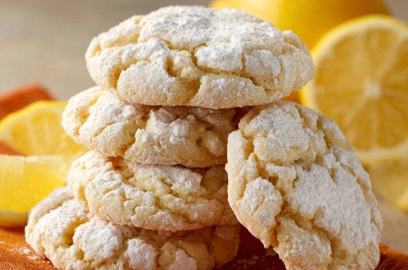 Zitronen-Crinkle-Cookies