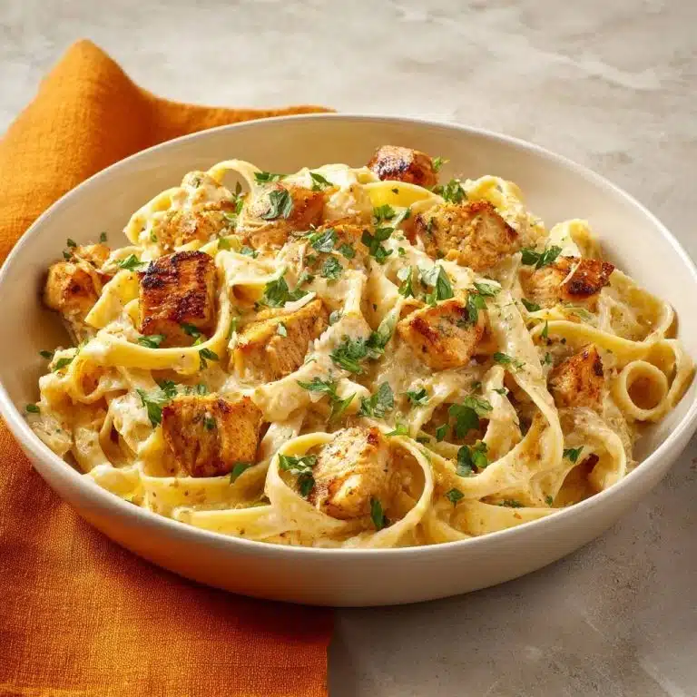 Cremige Tagliatelle mit Goldbraunem Hähnchen: Saftig & Fix