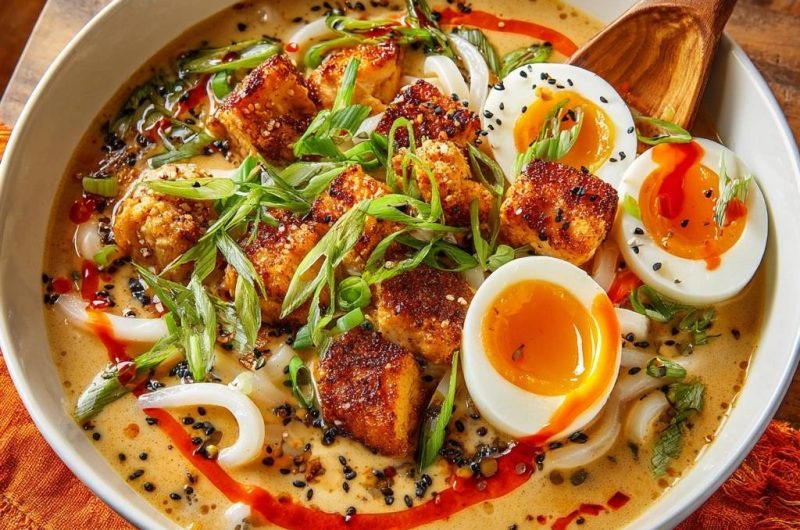 Cremige Tofu Ramen Bowl