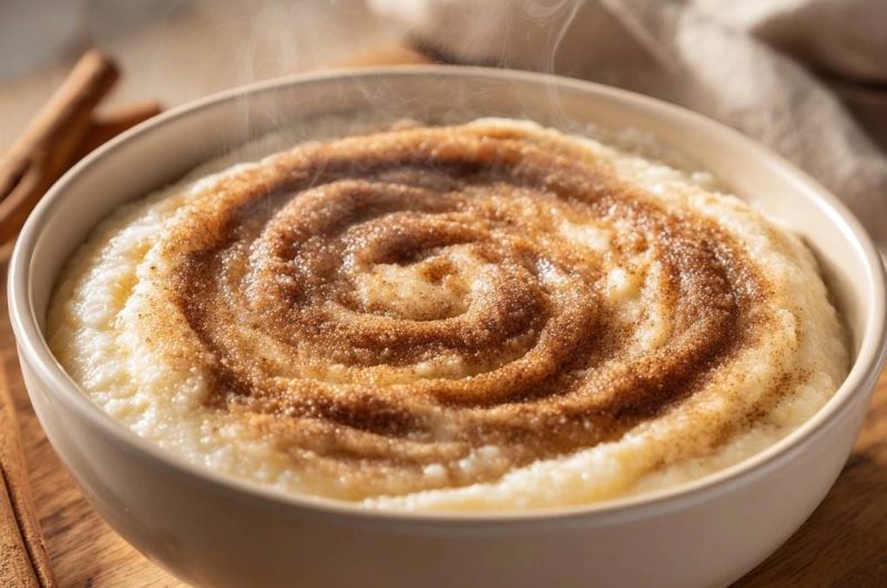 Cremiger Milchreis mit Zimt-Spirale (Nie wieder klumpiger Milchreis!)