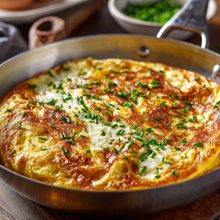 Fluffiges Pfannen-Omelett mit Schnittlauch: Das Rezept