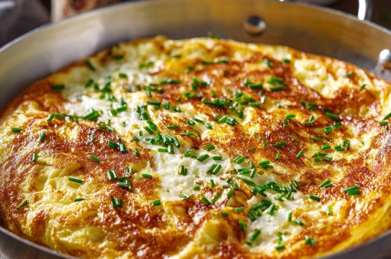 Fluffiges Pfannen-Omelett mit Schnittlauch