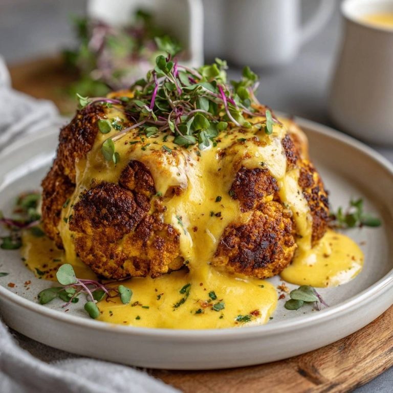 Ganzer gerösteter Blumenkohl mit Käsesauce: Nie wieder wässrig