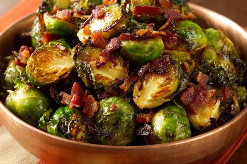 Gerösteter Rosenkohl mit Bacon