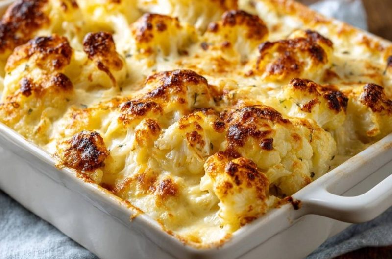 Goldbrauner Blumenkohl-Auflauf