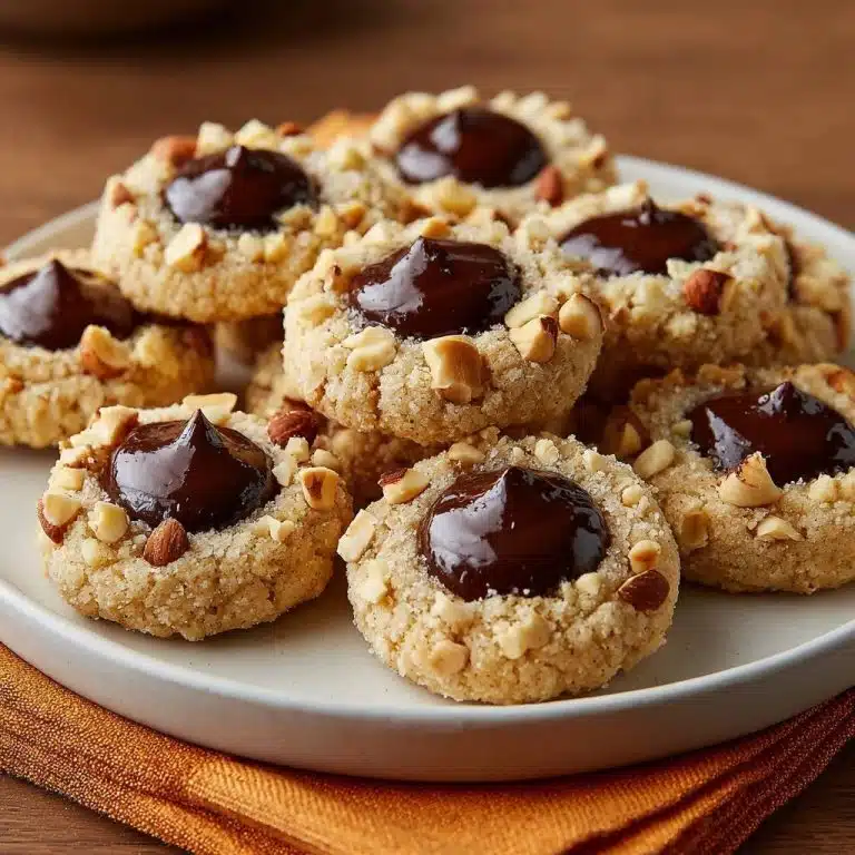 Haselnuss-Schokoladen-Thumbprint-Plätzchen (Nie wieder auslaufende Schokolade!)