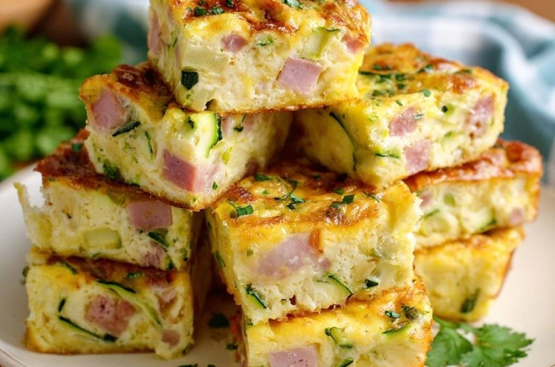 Herzhafte Zucchini-Schinken-Schnitten