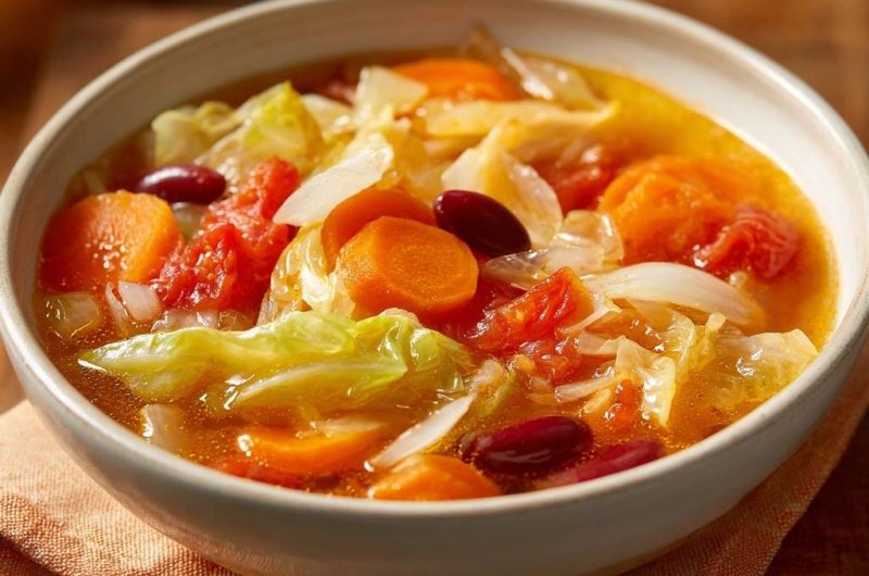 Herzhafter Gemüseeintopf mit Kohl und Bohnen
