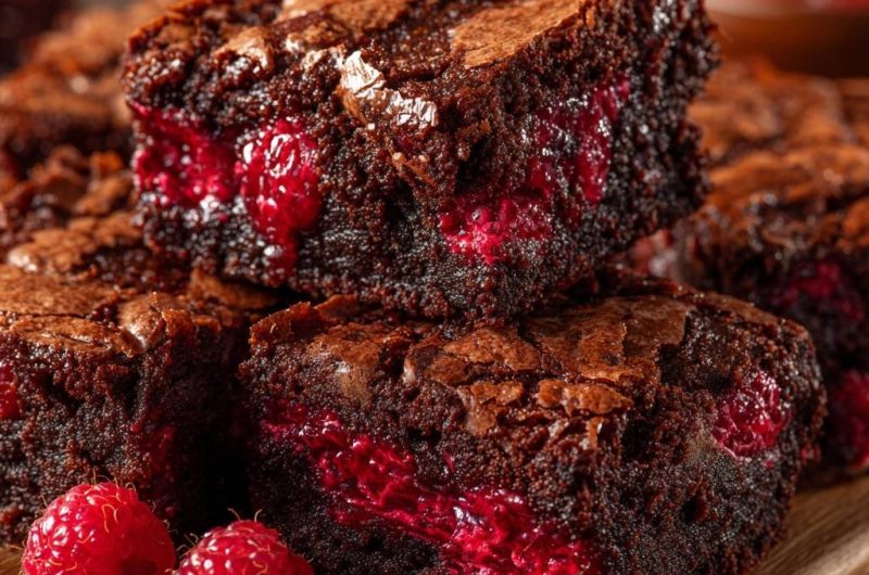 Himbeer-Schoko-Brownies (Nie wieder sinkende Himbeeren!)