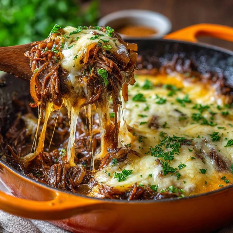 Käseüberbackene Karamellzwiebeln: Rezept in 20 Min