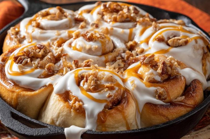 Karamell-Walnuss-Zimtschnecken (Garantiert jedes Mal fluffig)