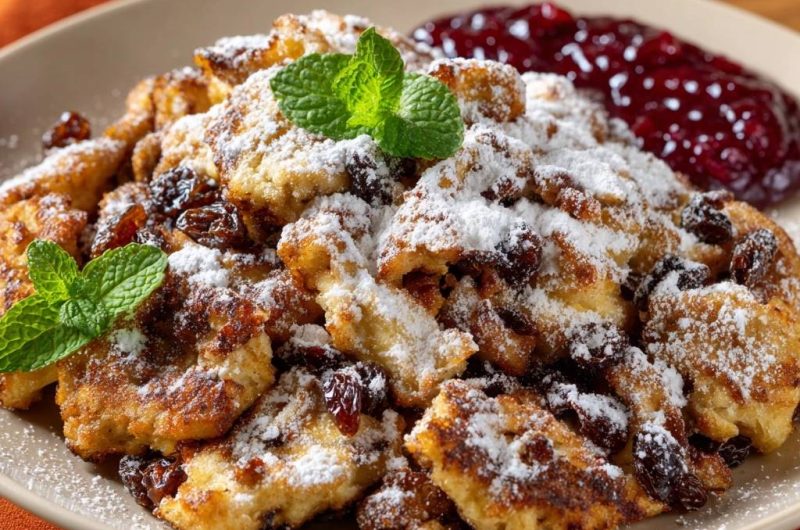 Klassischer Kaiserschmarrn mit Rosinen