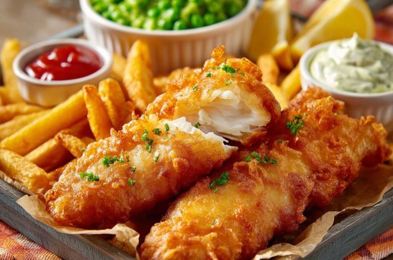 Klassisches Fish and Chips (Dauerhaft knusprig)
