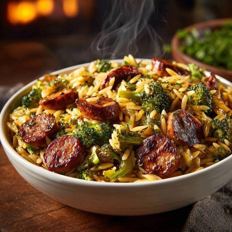 Knackiger Brokkoli-Wurst-Reis (Nie wieder matschiger Brokkoli!)