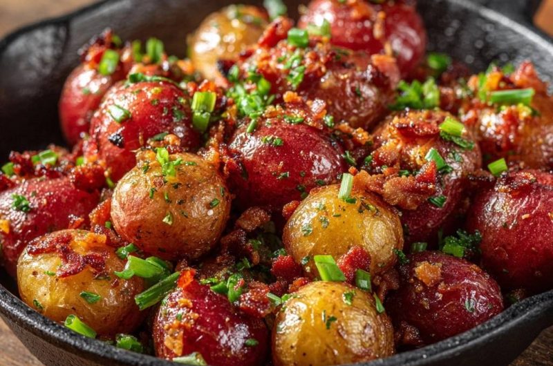 Knusprige Babykartoffeln mit Speck & Schnittlauch