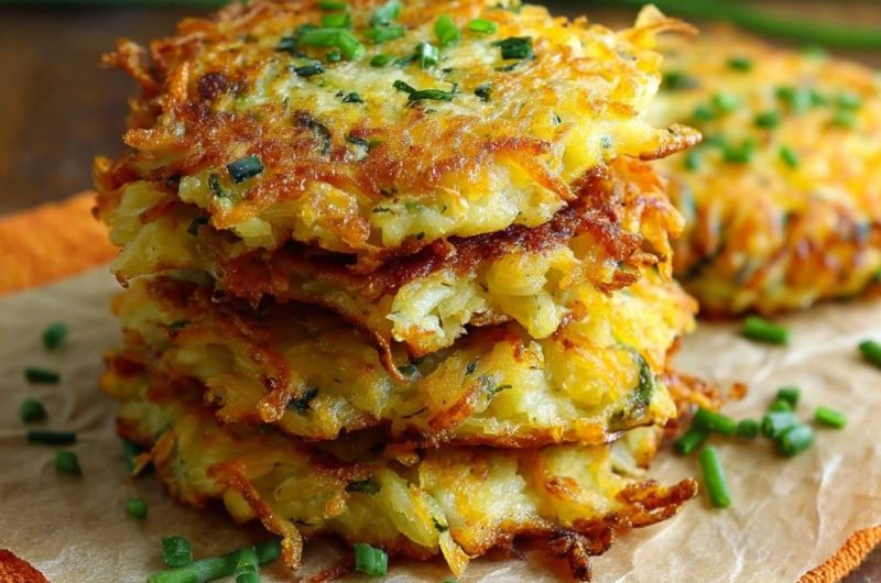 Knusprige Kartoffelpuffer mit Schnittlauch