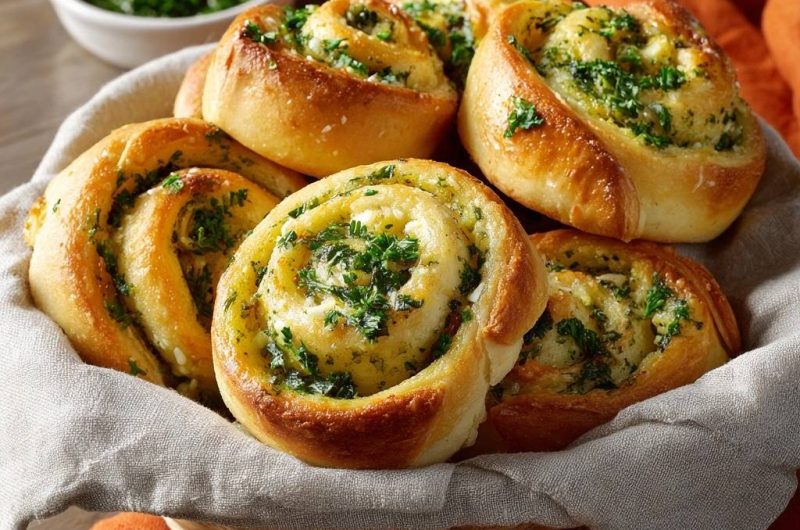 Knusprige Petersilien-Schnecken