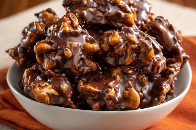 Knusprige Schoko-Walnuss-Berge
